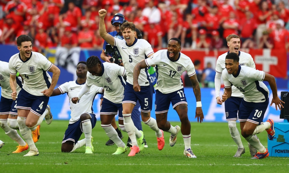Kết quả tứ kết EURO 2024: Anh nhọc nhằn vượt qua Thụy Sĩ trên chấm luân lưu