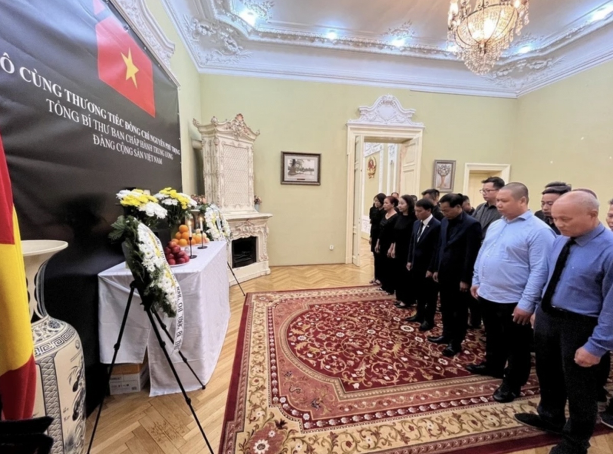 ovs, int l friends pay respects to general secretary nguyen phu trong picture 1