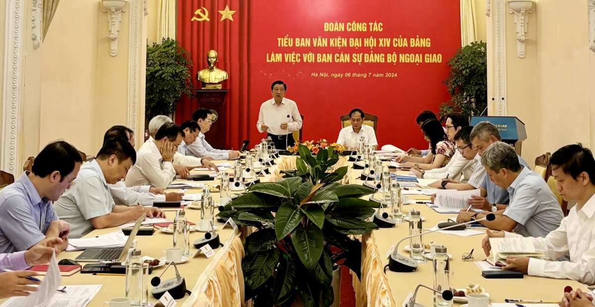 Doan tieu ban van kien Dai hoi xiv lam viec tai bo ngoai giao hinh anh 1