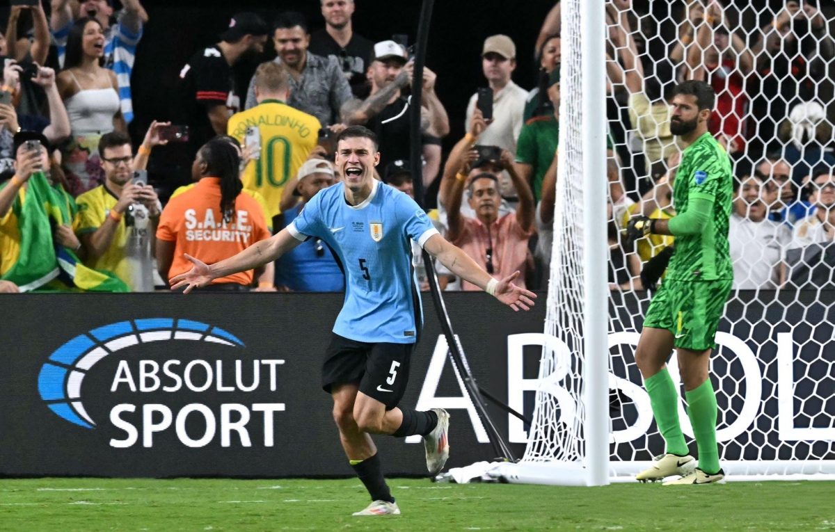 brazil thua uruguay tren cham luan luu, dung buoc o tu ket copa america hinh anh 1