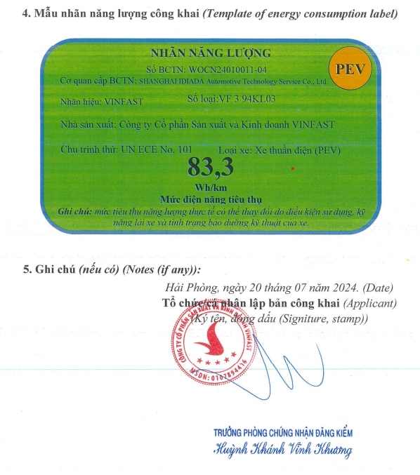 vinfast vf 3 la xe dien tiet kiem nang luong nhat hinh anh 1