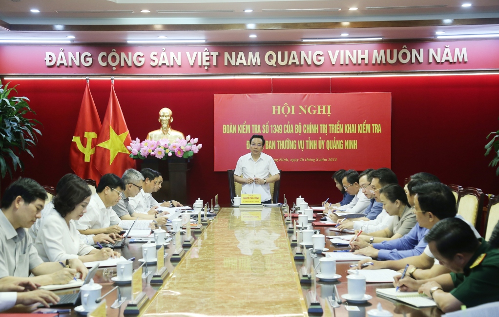 Doan kiem tra cua bo chinh tri trien khai kiem tra ban thuong vu tinh quang ninh hinh anh 1