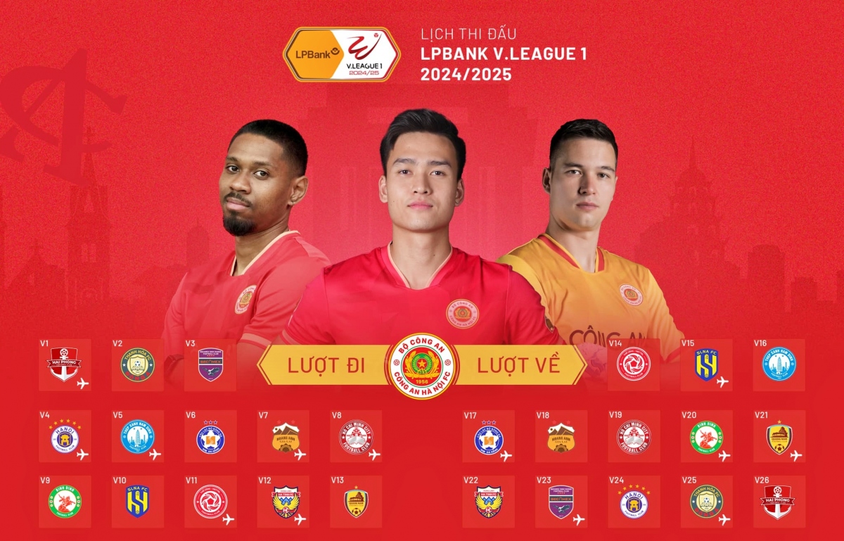 Lịch thi đấu V-League 2024/2025 của CLB CAHN