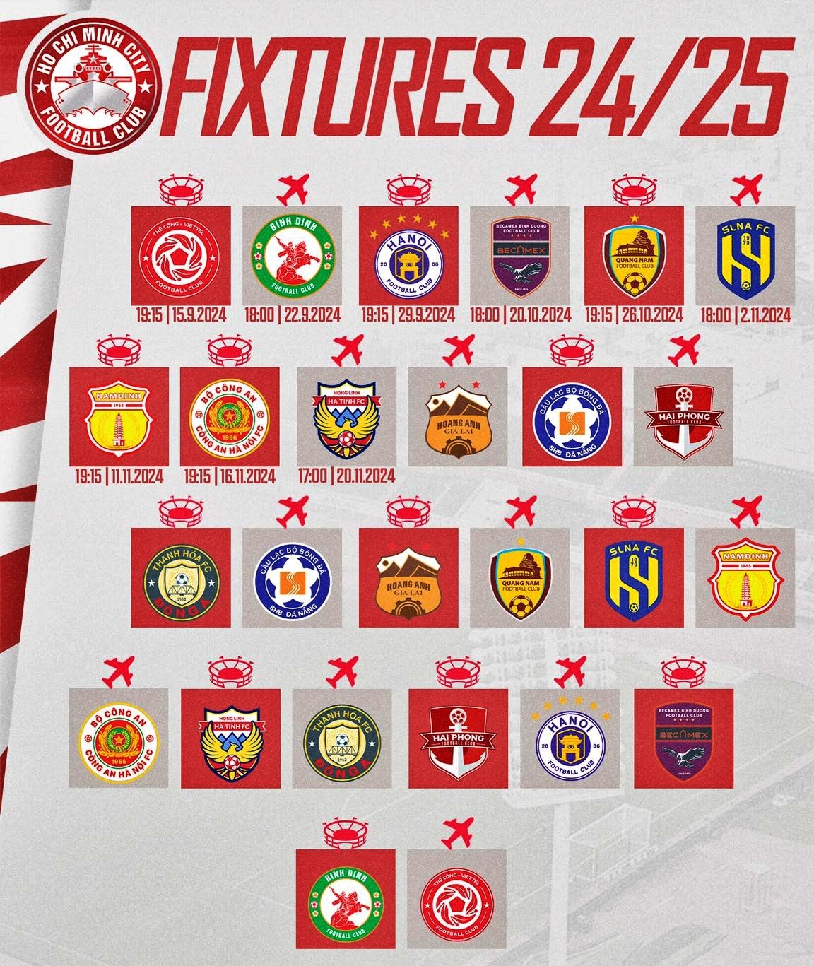 lich thi dau v-league 2024 2025 cua clb tp.hcm hinh anh 1