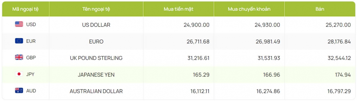 ty gia usd hom nay 10 8 gia ban usd nghi cuoi tuan o 25.270 dong usd hinh anh 2