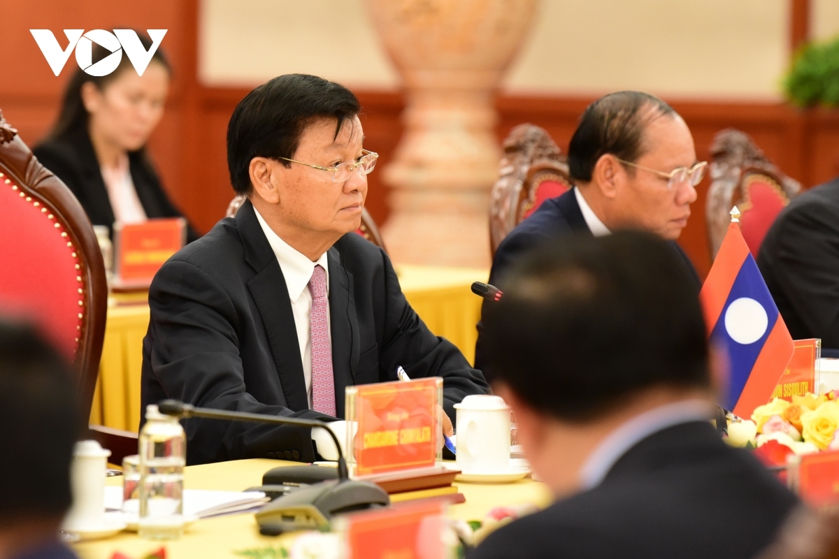 top lao leader thongloun sisoulith warmly welcomed in hanoi on official visit picture 10