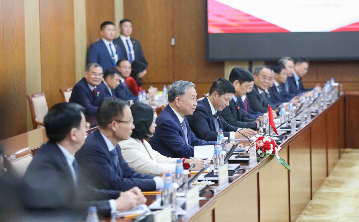 Tổng Bí thư, Chủ tịch nước Tô Lâm hội đàm với Tổng thống Mông Cổ Ukhnaagiin Khurelsukh