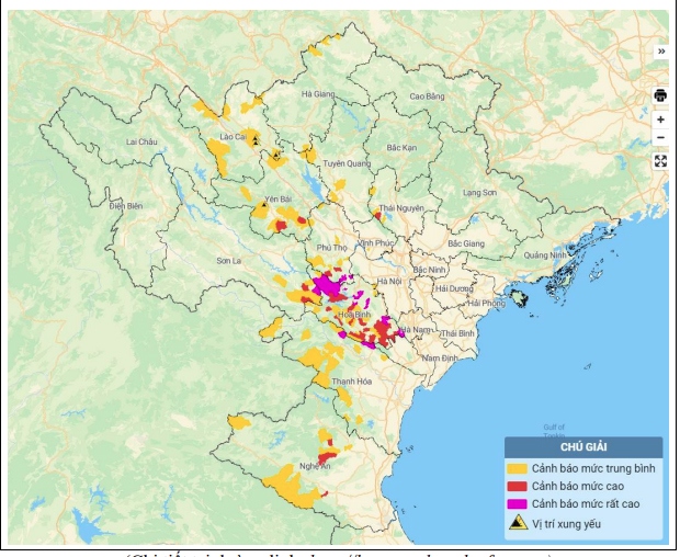 canh bao lu quet, sat lo o bac bo, thanh hoa va nghe an hinh anh 1