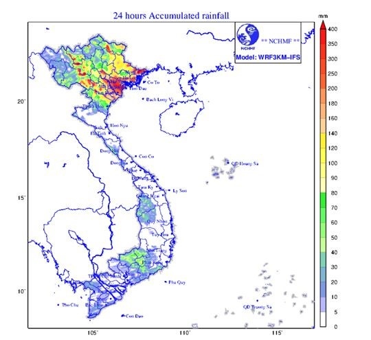 canh bao ngap ung o ha noi trong chieu va dem nay do anh huong cua bao so 3 hinh anh 1