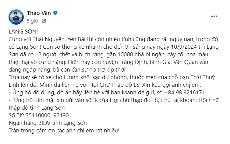 tung duong ung ho 500 trieu dong cho ba con vung lu thai nguyen hinh anh 2