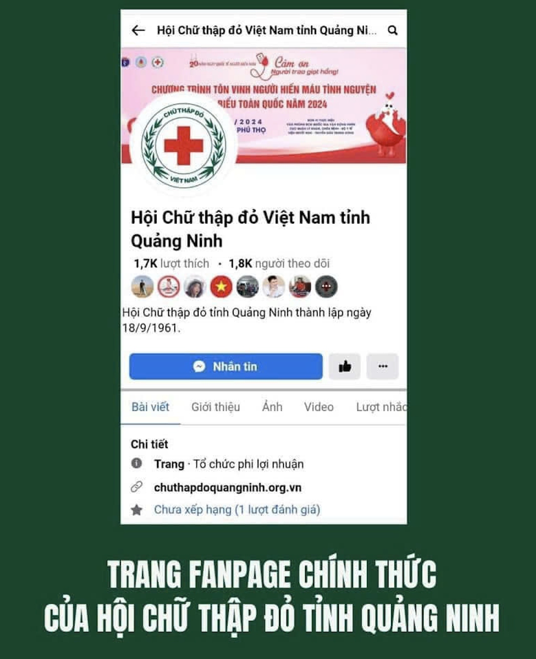 canh bao fanpage mao danh hoi chu thap do quang ninh lua dao keu goi quyen gop hinh anh 1