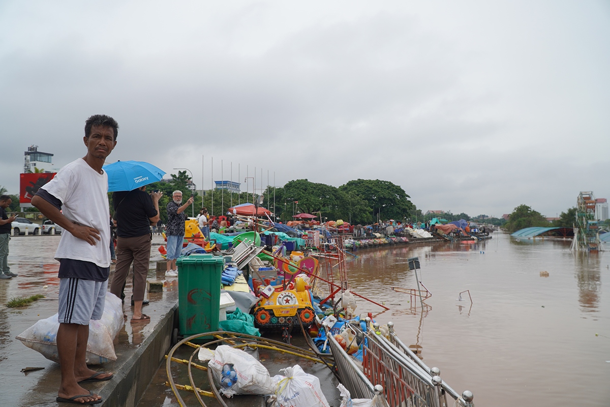 Nước sông Mekong ở Lào lên cao