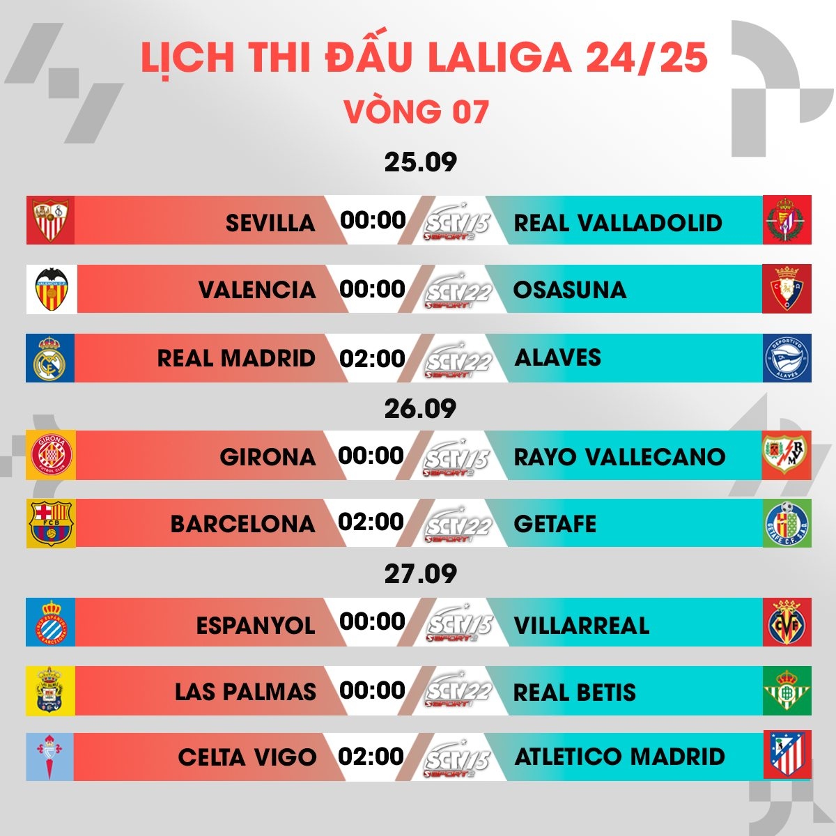lịch thi đấu và trực tiếp vòng 7 la liga real madrid đại chiến atletico madrid hình ảnh 1 lich thi dau va truc tiep vong 7 la liga real madrid dai chien atletico madrid hinh anh 1