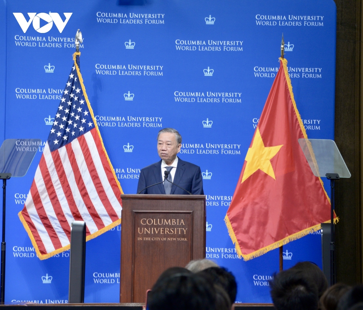 party leader sheds light on vietnam policy line during columbia university speech picture 1 party leader sheds light on vietnam policy line during columbia university speech picture 1
