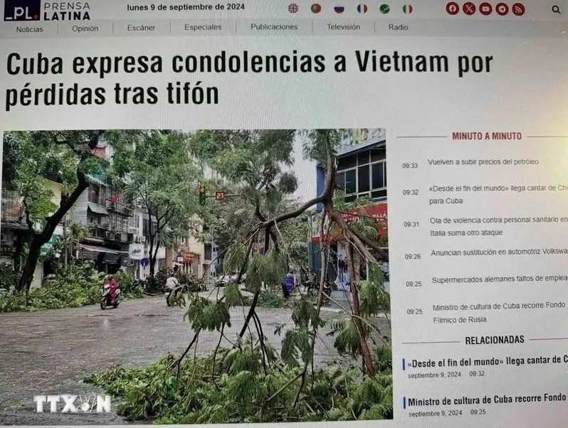 cuban leaders extend condolences to vietnam over losses caused by typhoon picture 1