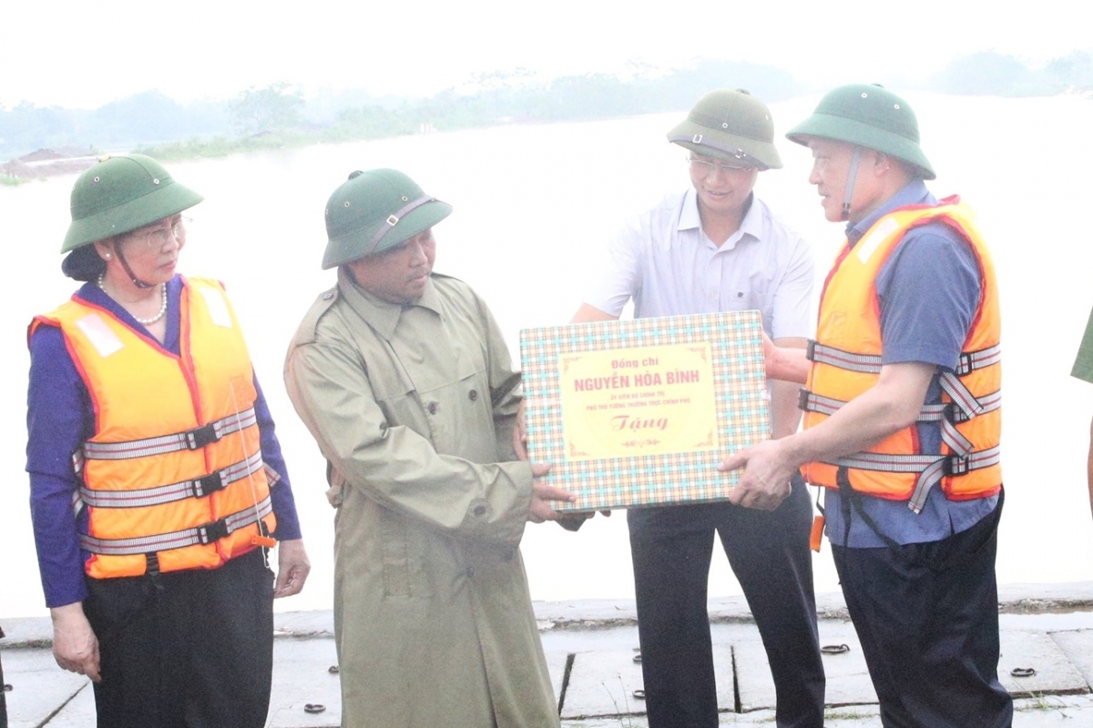 pho thu tuong nguyen hoa binh kiem tra cong tac phong, chong lu tai ha nam hinh anh 2