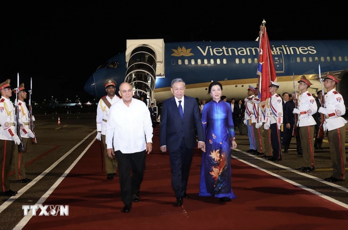 Tổng Bí thư, Chủ tịch nước Tô Lâm tới La Habana, bắt đầu chuyến thăm Cuba