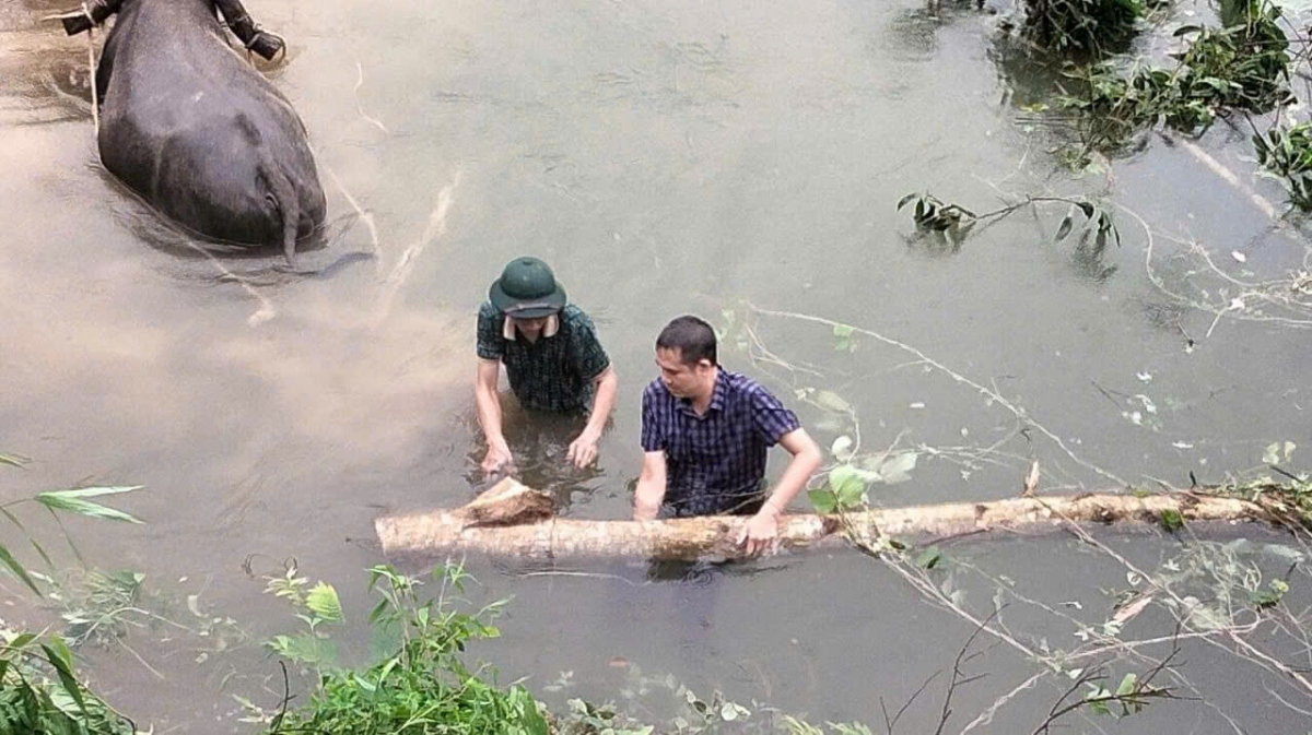 truong cong an xa o yen bai dot tu tai phong lam viec sau khi khac phuc bao lu hinh anh 1