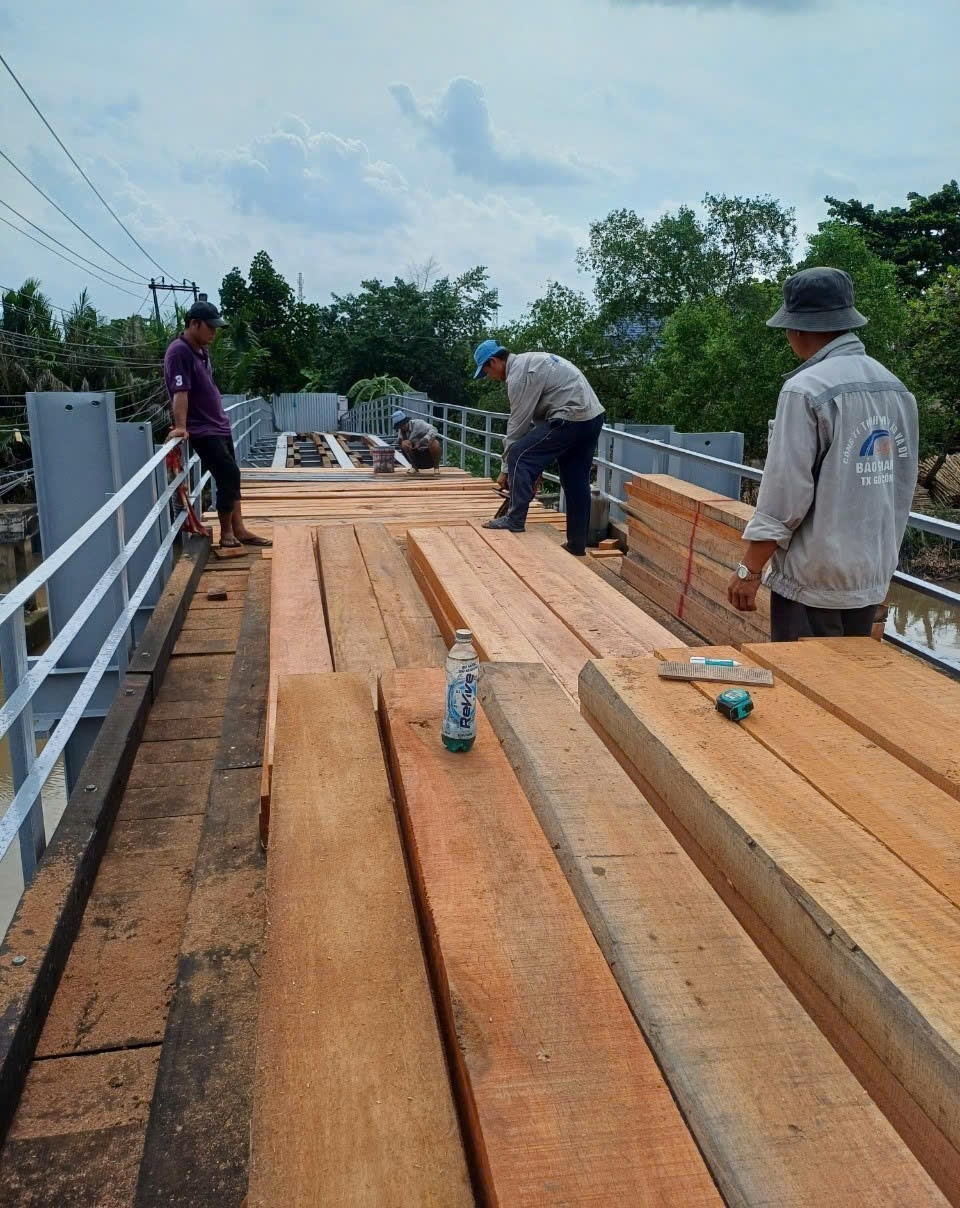 Tiền Giang sửa chữa cầu Công Dân kém an toàn sau khi VOV phản ánh