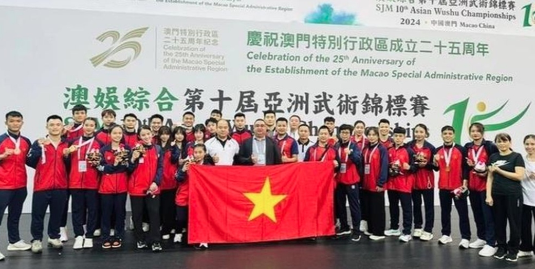 Vietnam wins three gold medals at Asian Wushu Championships