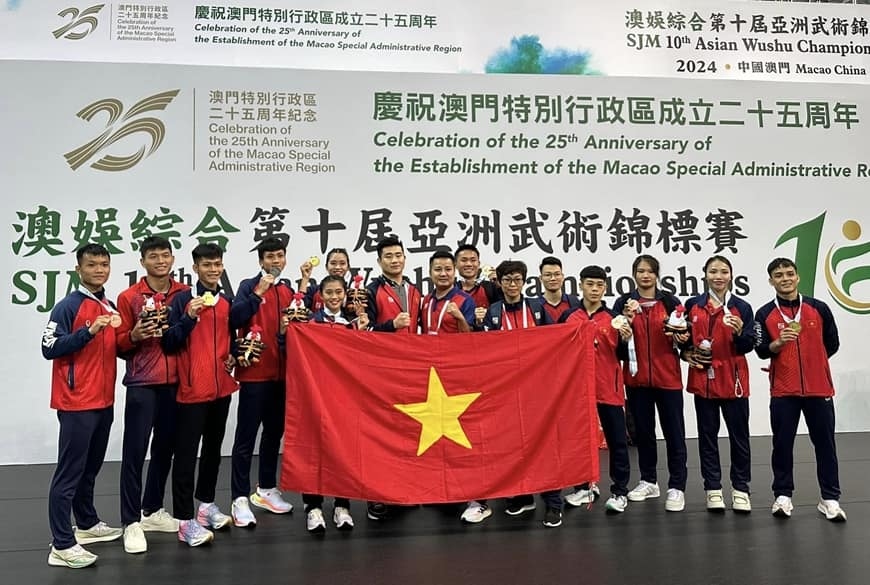 vietnam wins three gold medals at asian wushu championships picture 1