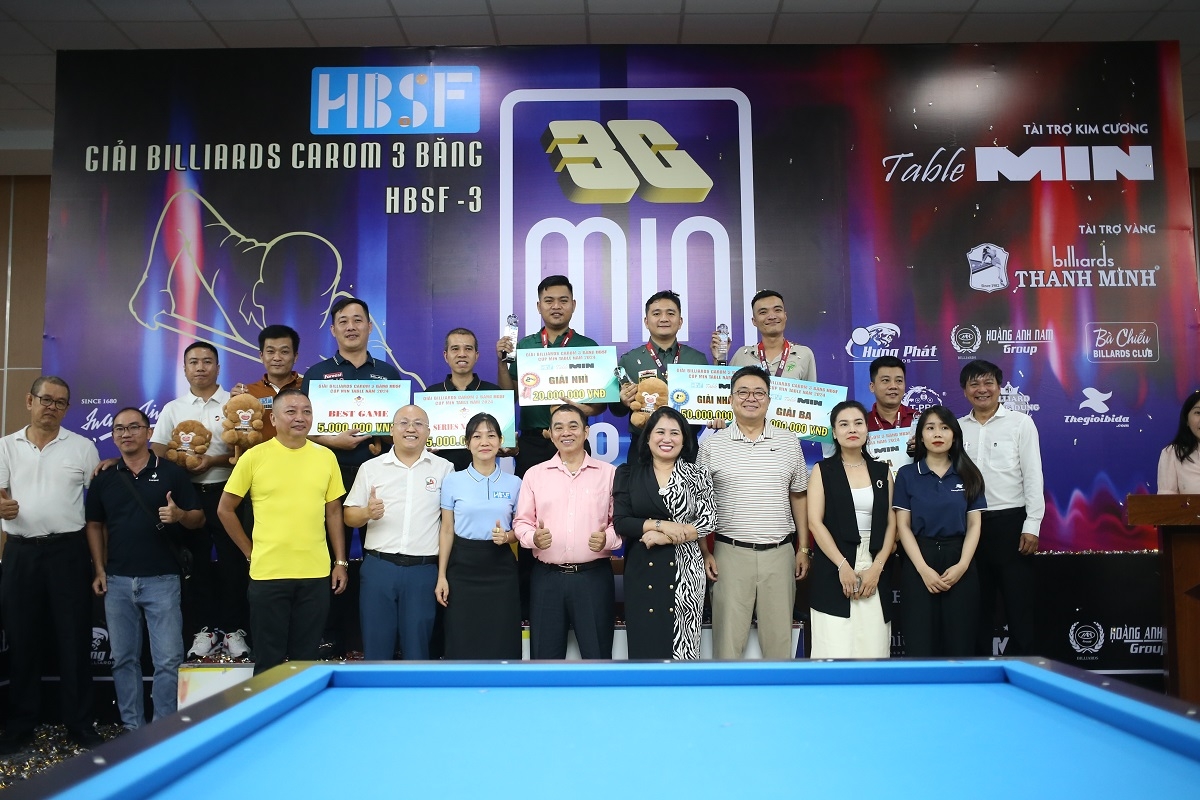 thanh lực, yến sinh vô địch giải billiards carom 3 băng hbsf tour 3 2024 hình ảnh 1 thanh luc, yen sinh vo dich giai billiards carom 3 bang hbsf tour 3 2024 hinh anh 1