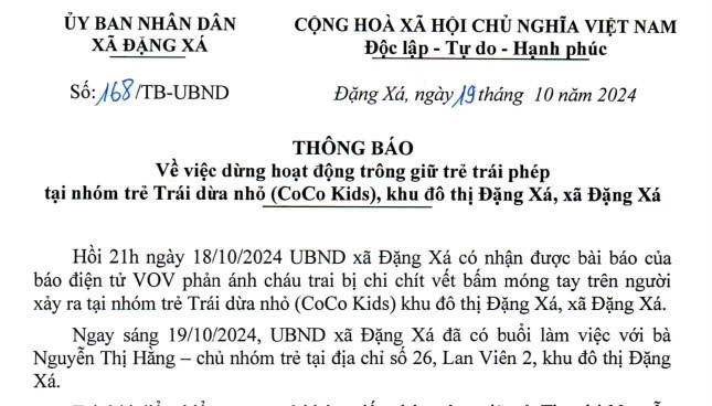 Bé trai bị chi chít vết bấm móng tay khi đi học: Coco Kids hoạt động trái phép