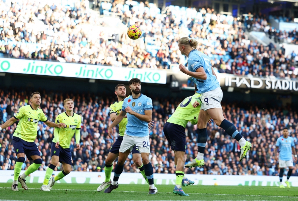 haaland thong nong , man city da bai southampton de tro lai ngoi dau ngoai hang anh hinh anh 28