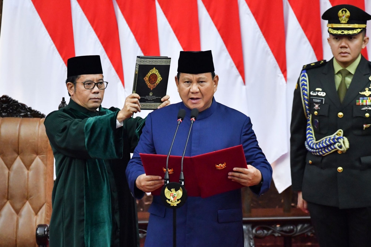 Tân Tổng thống Indonesia Prabowo nhậm chức