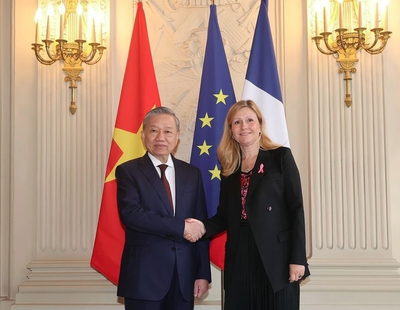 Vietnam’s top leader meets with President of French National Assembly