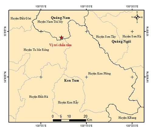 xay ra dong dat tai quang nam va kon tum hinh anh 1