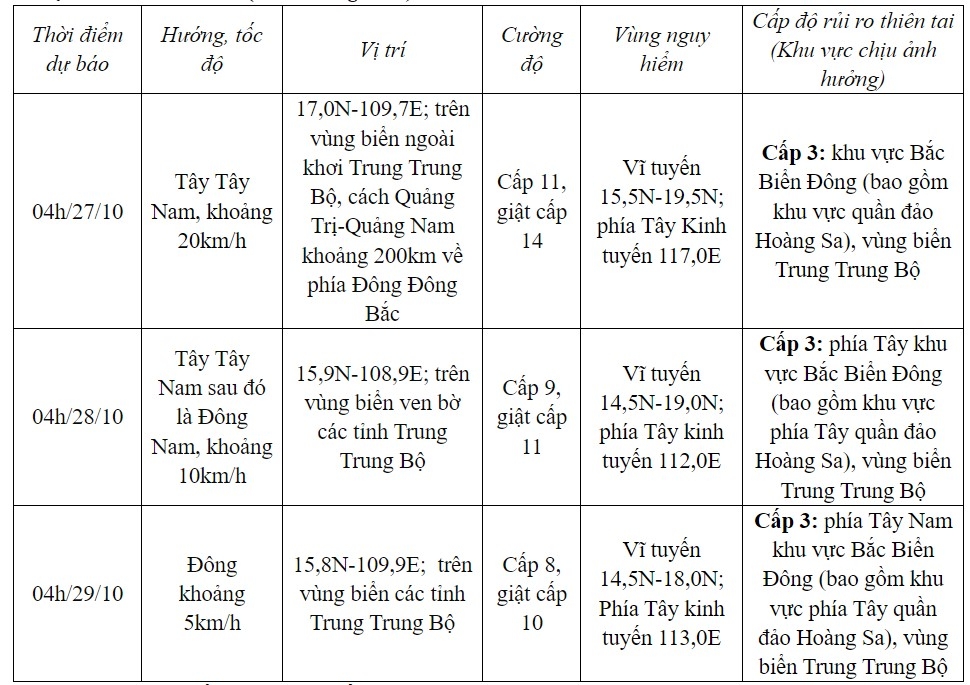 bao so 6 cach quan dao hoang sa khoang 230km, mua to tu quang tri den quang ngai hinh anh 1