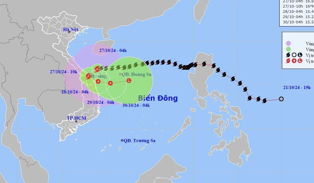 Bão số 6 giật cấp 12, cách Đà Nẵng hơn 100km và diễn biến phức tạp