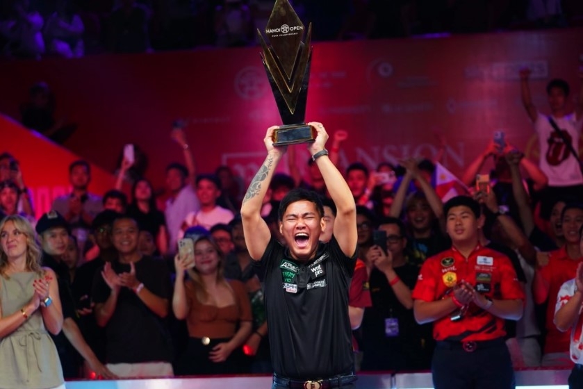 Filippo billiards player wins Hanoi Open Pool 2024