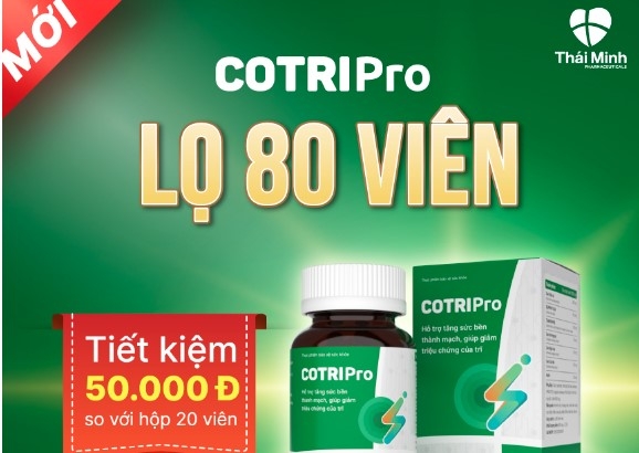 Mới: CotriPro lọ 80 viên - Tiết kiệm 50.000 đồng