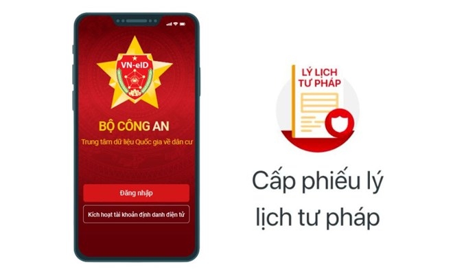 Thí điểm cấp Phiếu lý lịch tư pháp qua ứng dụng VNeID trên toàn quốc