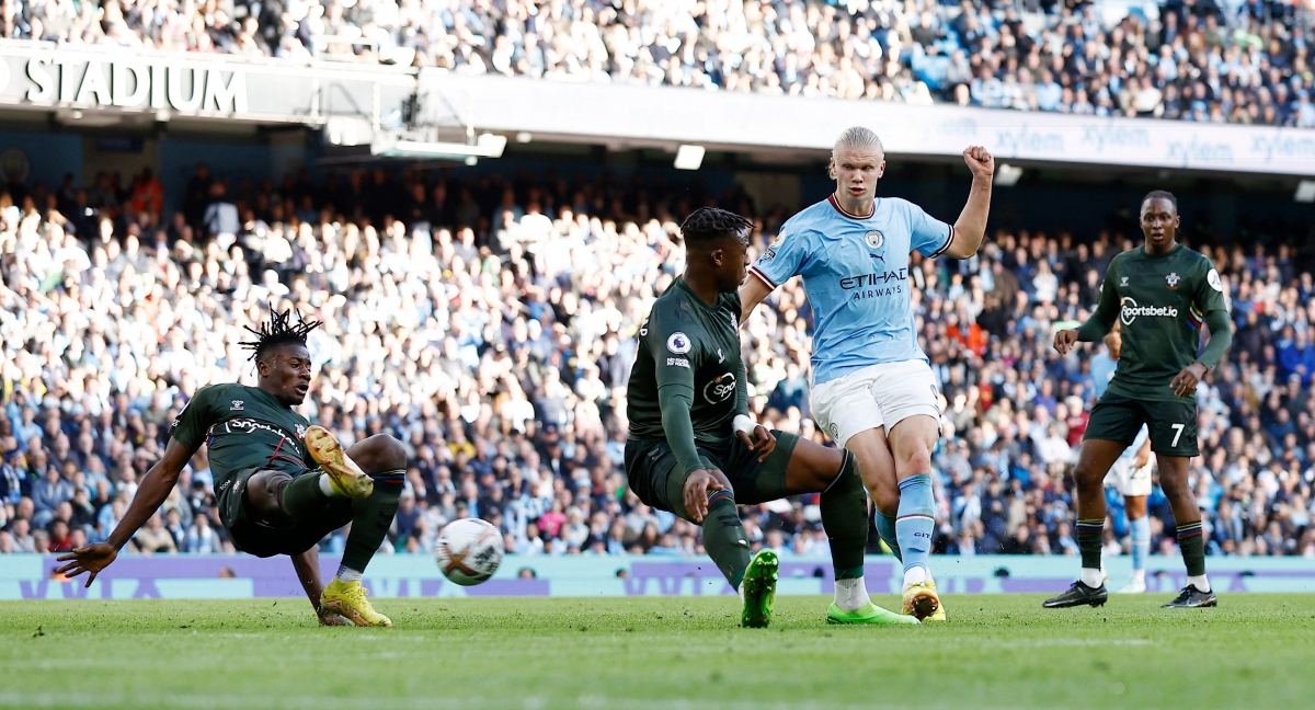 haaland thong nong , man city da bai southampton de tro lai ngoi dau ngoai hang anh hinh anh 1