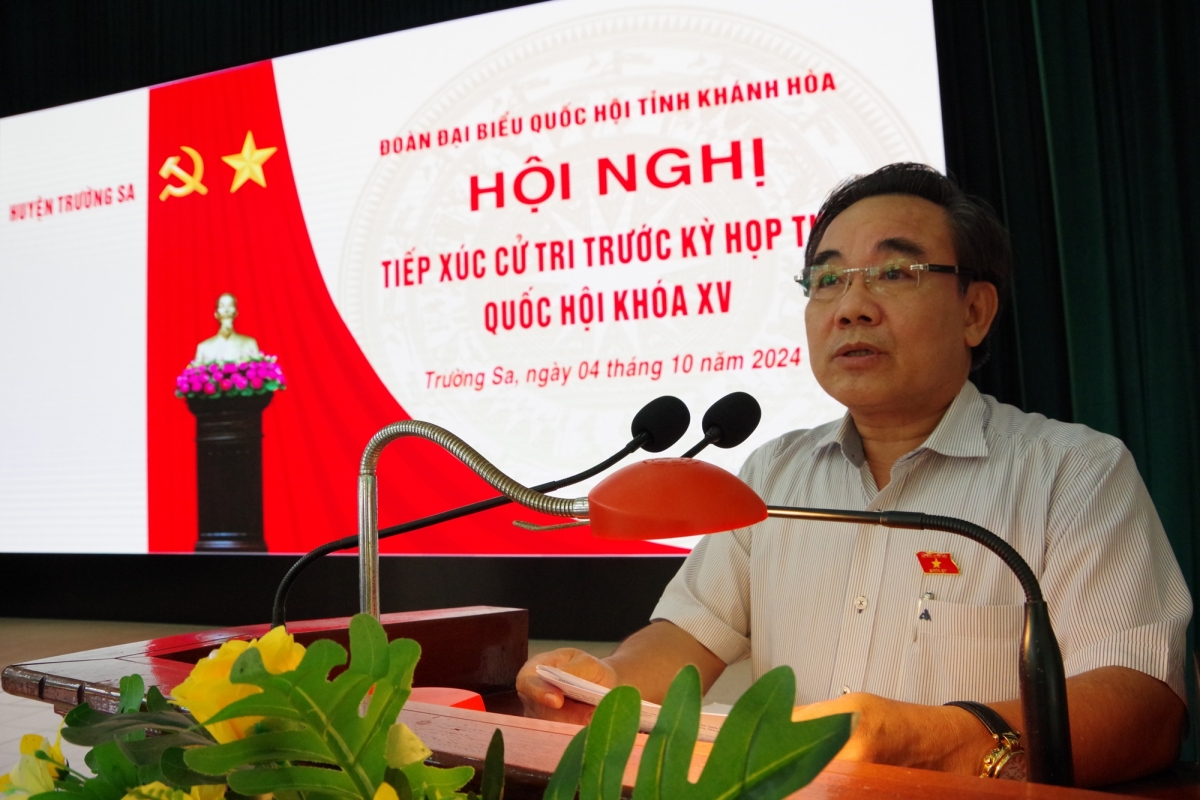 Đại biểu Quốc hội tỉnh Khánh Hòa tiếp xúc cử tri huyện đảo Trường Sa
