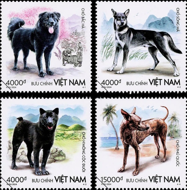 vietnam issues stamp collection featuring indigenous dogs picture 1