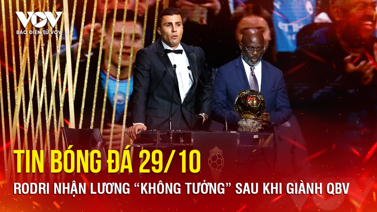 tin bong da 29 10 rodri nhan luong khong tuong sau khi gianh qbv hinh anh 1