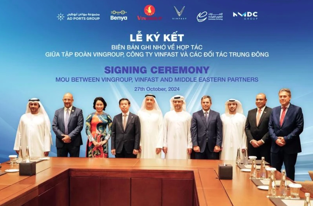 Vingroup, VinFast sign MoU with top firms in Middle East