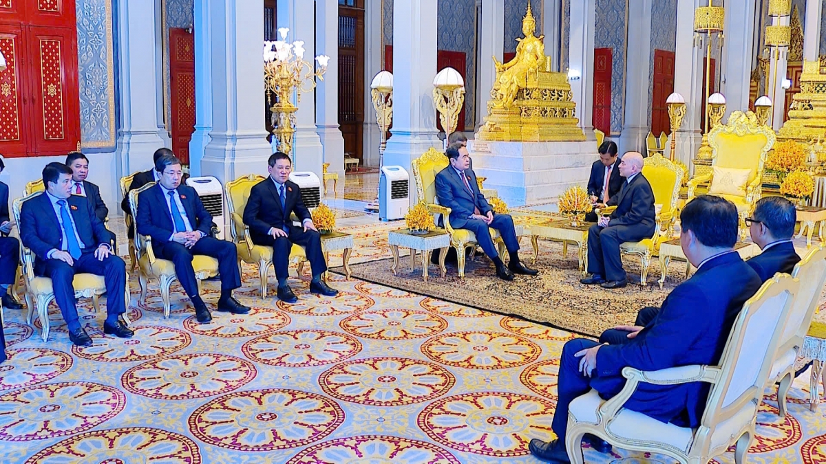 chủ tịch quốc hội trần thanh mẫn yết kiến quốc vương campuchia norodom sihamoni hình ảnh 3 chu tich quoc hoi tran thanh man yet kien quoc vuong campuchia norodom sihamoni hinh anh 3