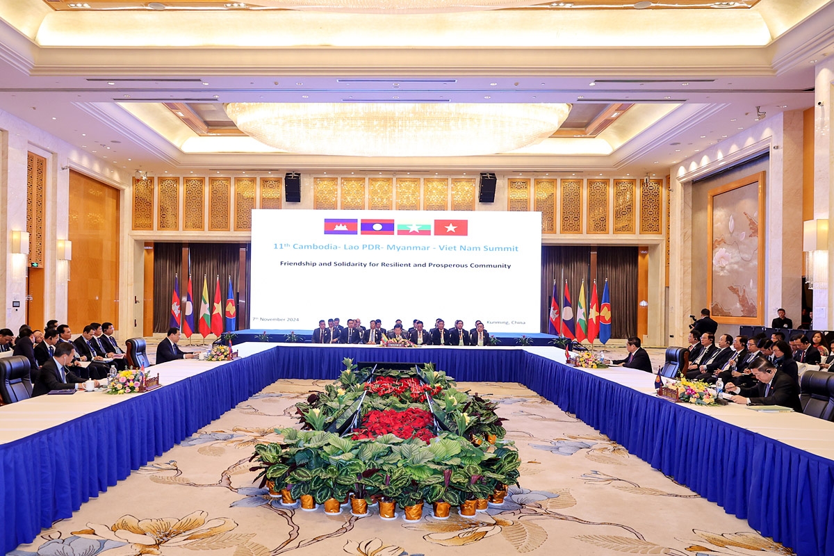 pm attends cambodia-laos-myanmar-vietnam summit in kunming picture 1