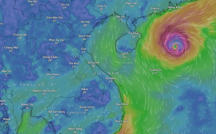 Typhoon Yinxing weakens rapidly due to cold air