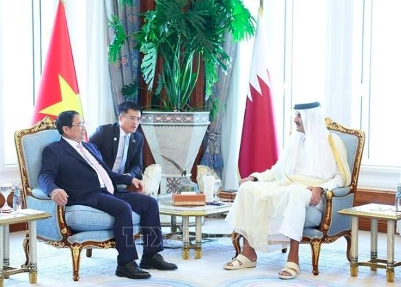 vietnamese pm meets with emir of qatar in doha picture 1