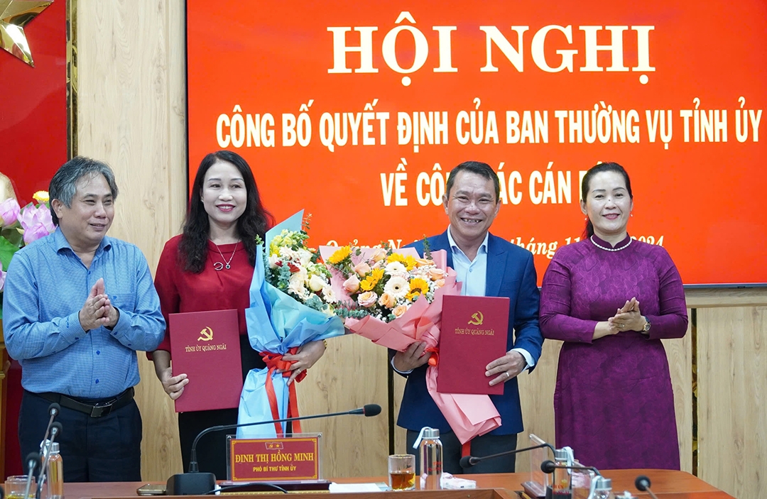 Quảng Ngãi công bố quyết định về công tác cán bộ