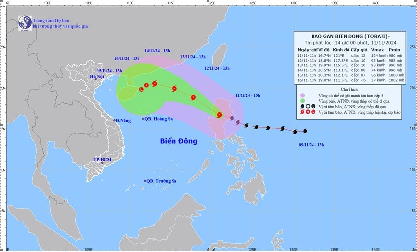 bao so 7 giat cap 10 dang tren vung bien phia tay bac quan dao hoang sa hinh anh 1