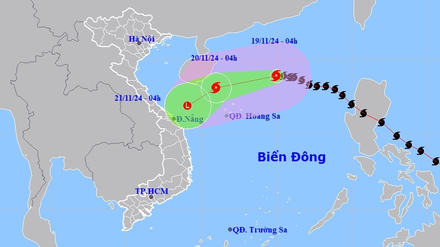 bao so 9 giat cap 12, cach quan dao hoang sa khoang 390km hinh anh 1