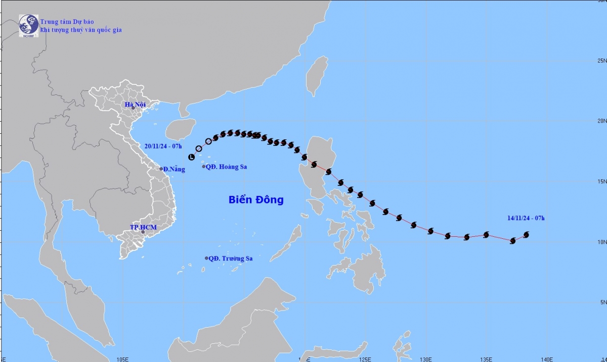 bao so 9 da suy yeu thanh vung ap thap, tan dan tren bien Dong hinh anh 1