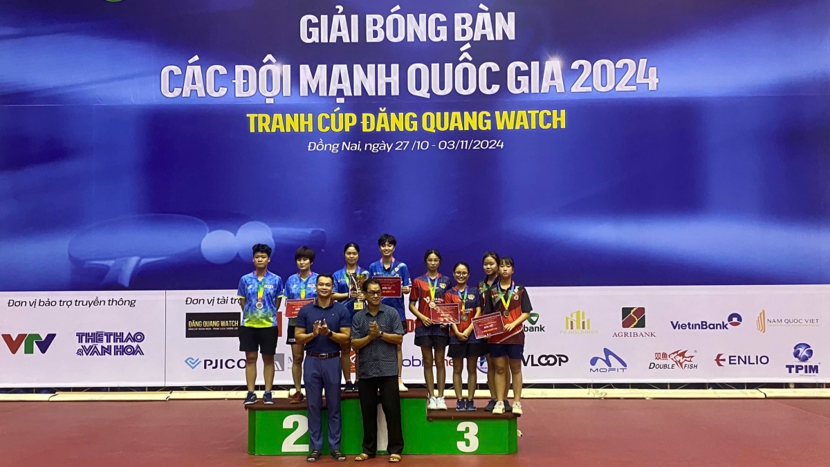 Bóng bàn CAND - T&T giành 2 HCV giải các đội mạnh quốc gia 2024